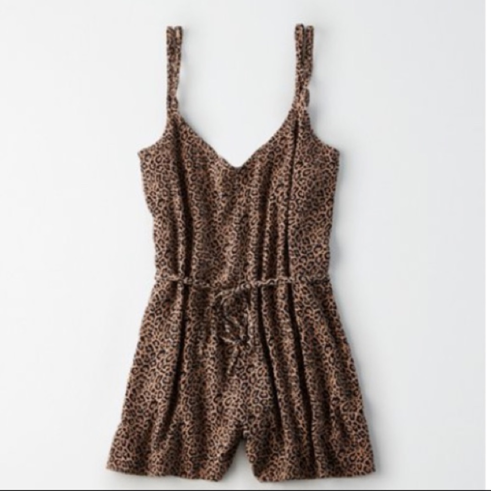 AEO cheetah print romper